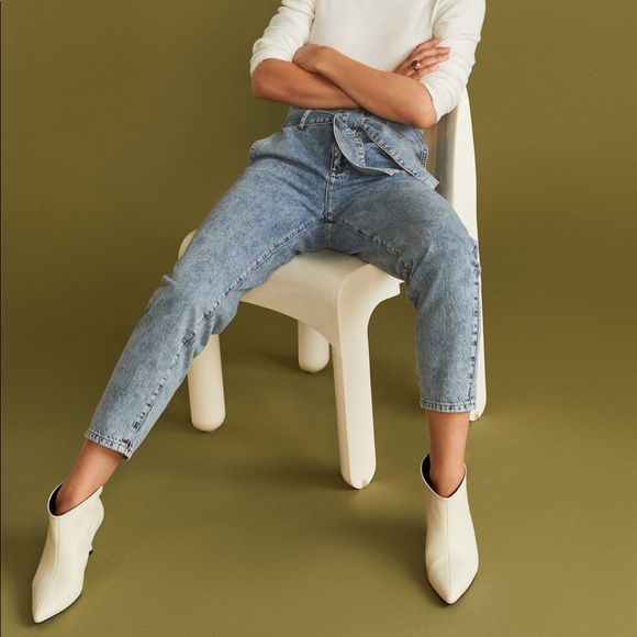 High Waisted Mom Jeans Mango Medium - Picture 3 of 8